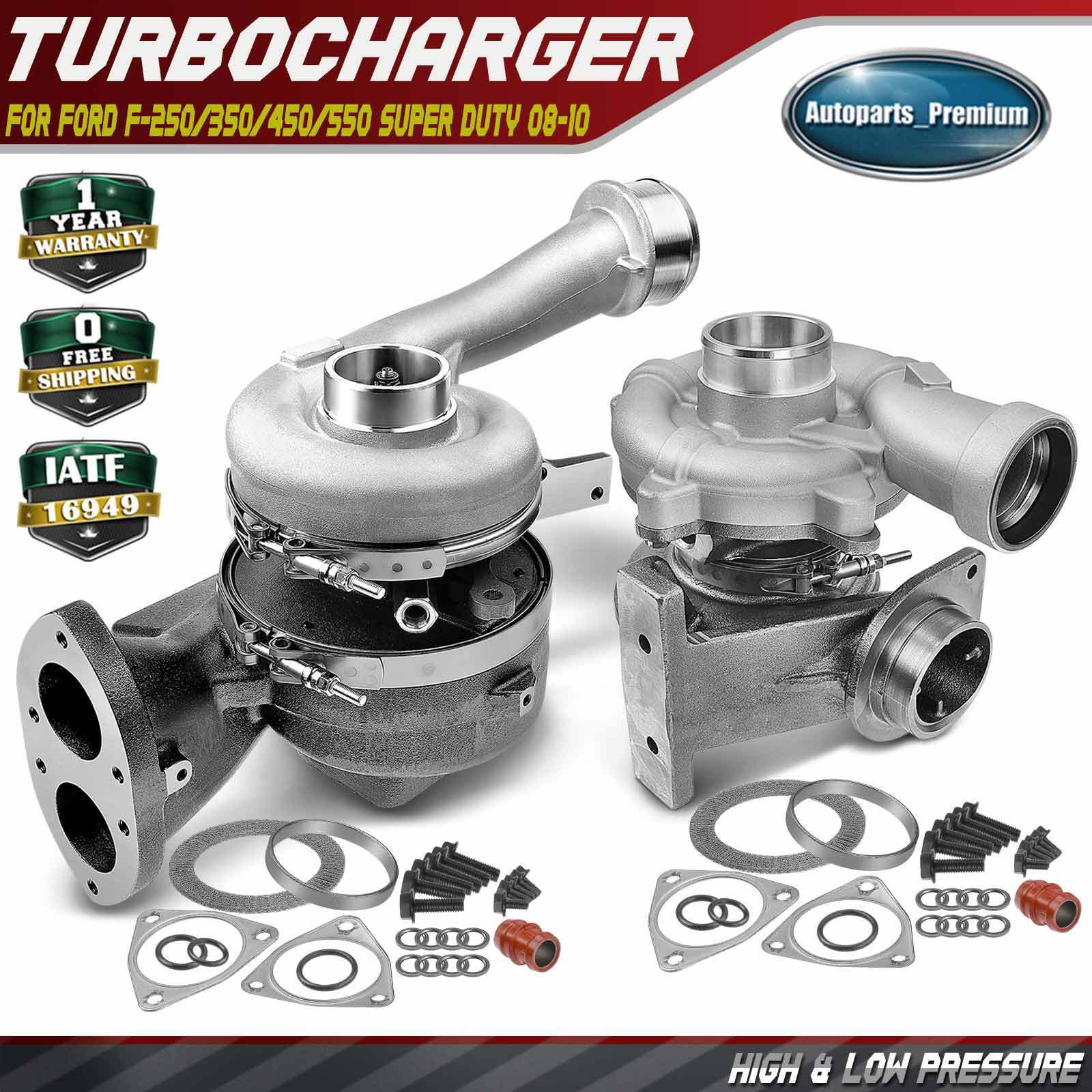 2x High & Low Pressure Turbo Turbocharger for Ford F-250 08-10 Powerstroke 6.4L