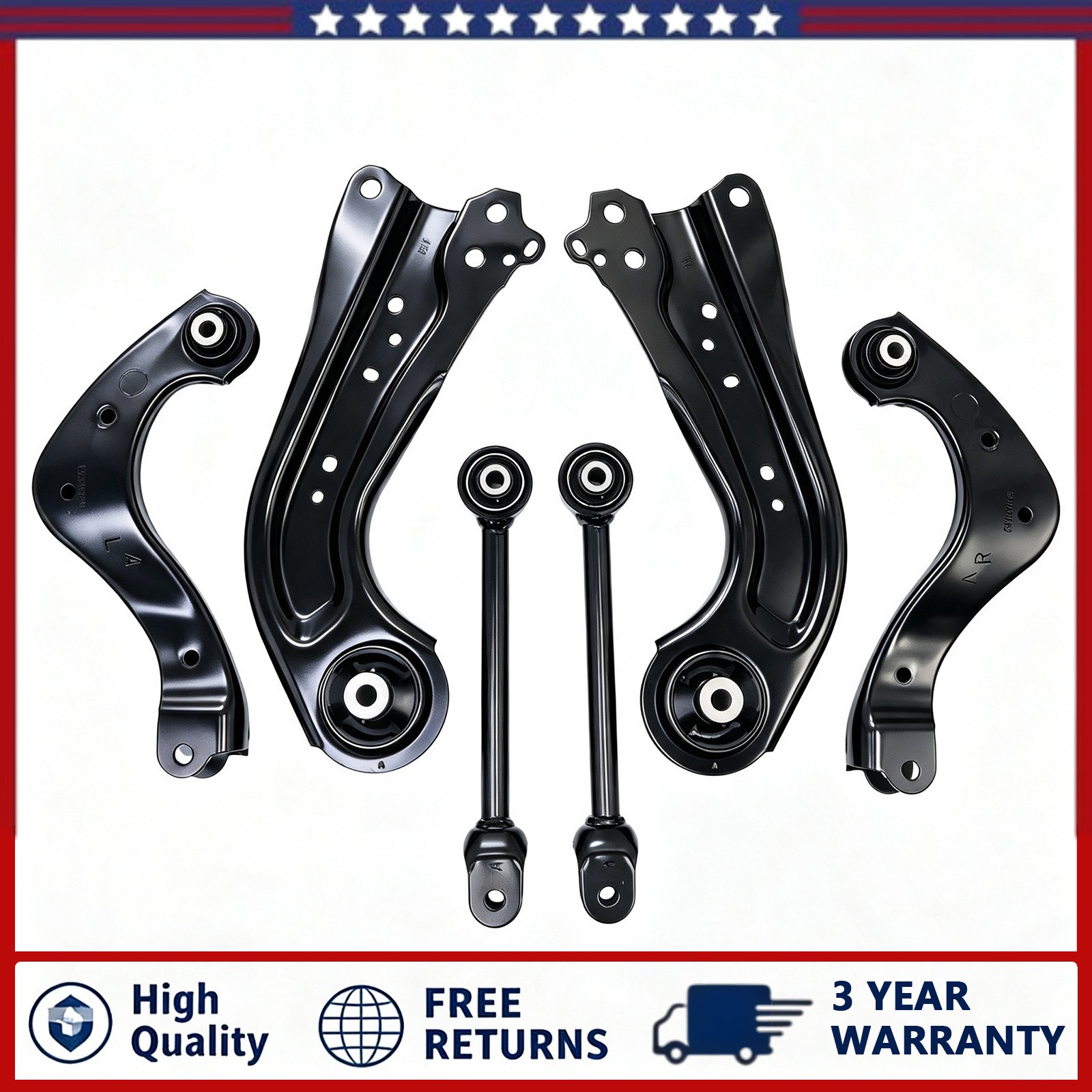 For 2019-2023 Toyota Camry ES300H Rear Suspension Upper Lower Lateral Arms Kit