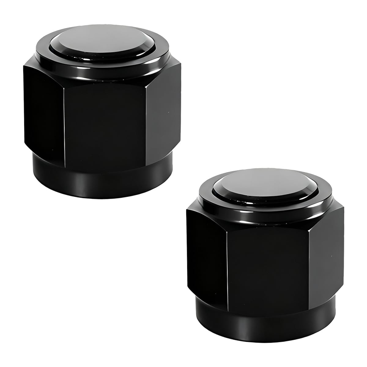 2PCS 10AN Female Flare Cap Block off Fitting Plug, Universal 10AN, Black