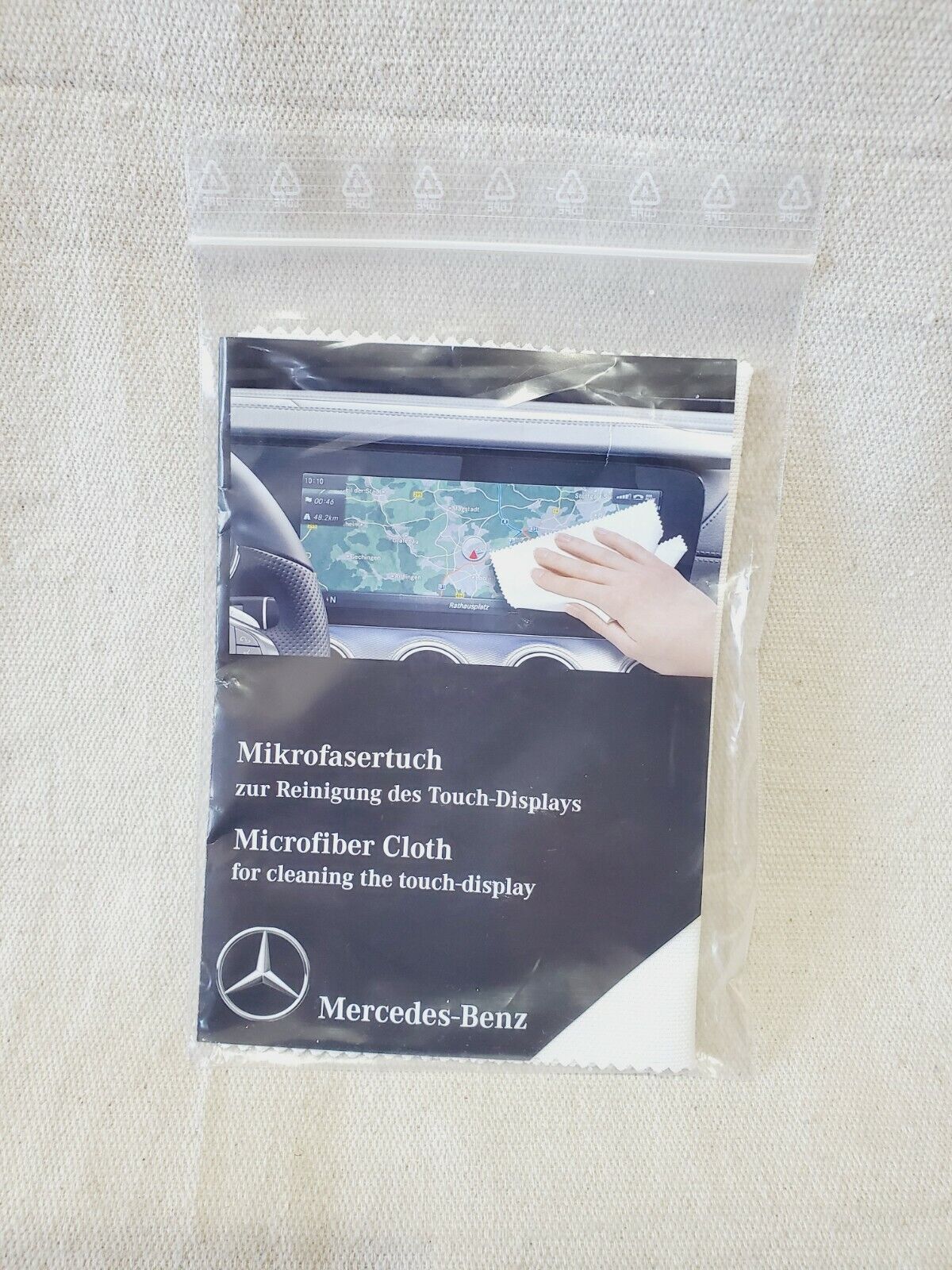 OEM NEW MERCEDES BENZ MICROFIBER CLOTH for cleaning the touchdisplay A0009865500