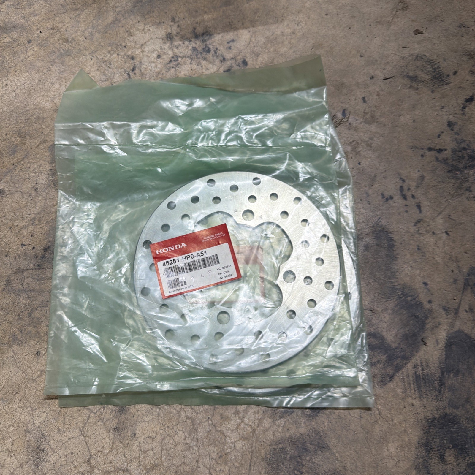 Nos Set Front Left & Right Brake Disc Honda TRX680FA FourTrax Rincon 2006-2023