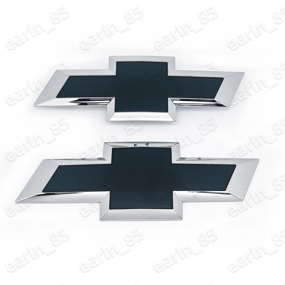 NEW Chrome Front Rear Bowtie Emblems 17-2020 Colorado 2016-2018 Silverado 1500