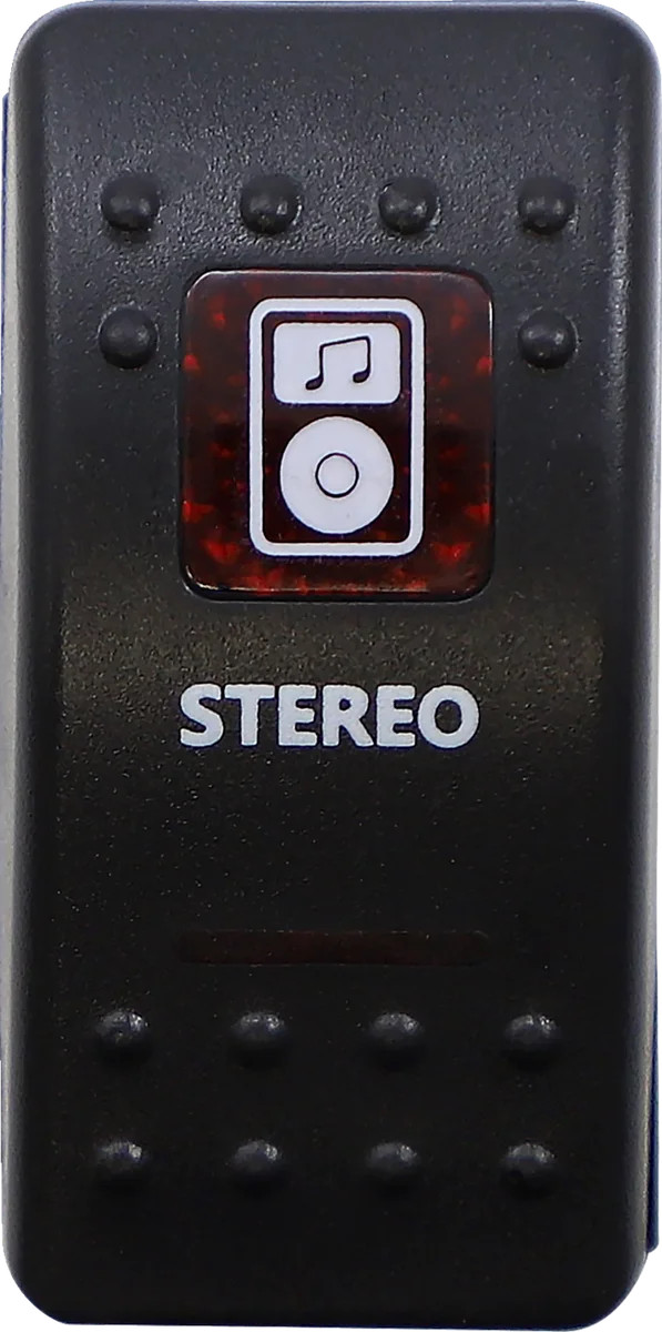 Moose Offroad Rocker Switch - Stereo - Red STR-PWR-R