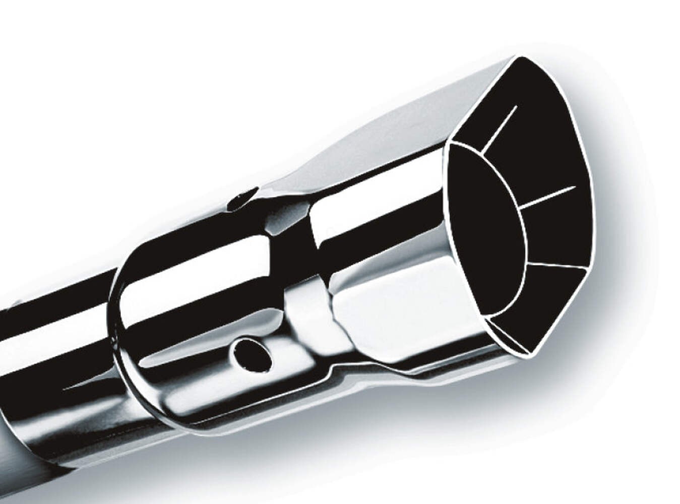 Borla 20115 Universal Polished T-304 Stainless Steel Square Angle-Cut Exhaust Ti