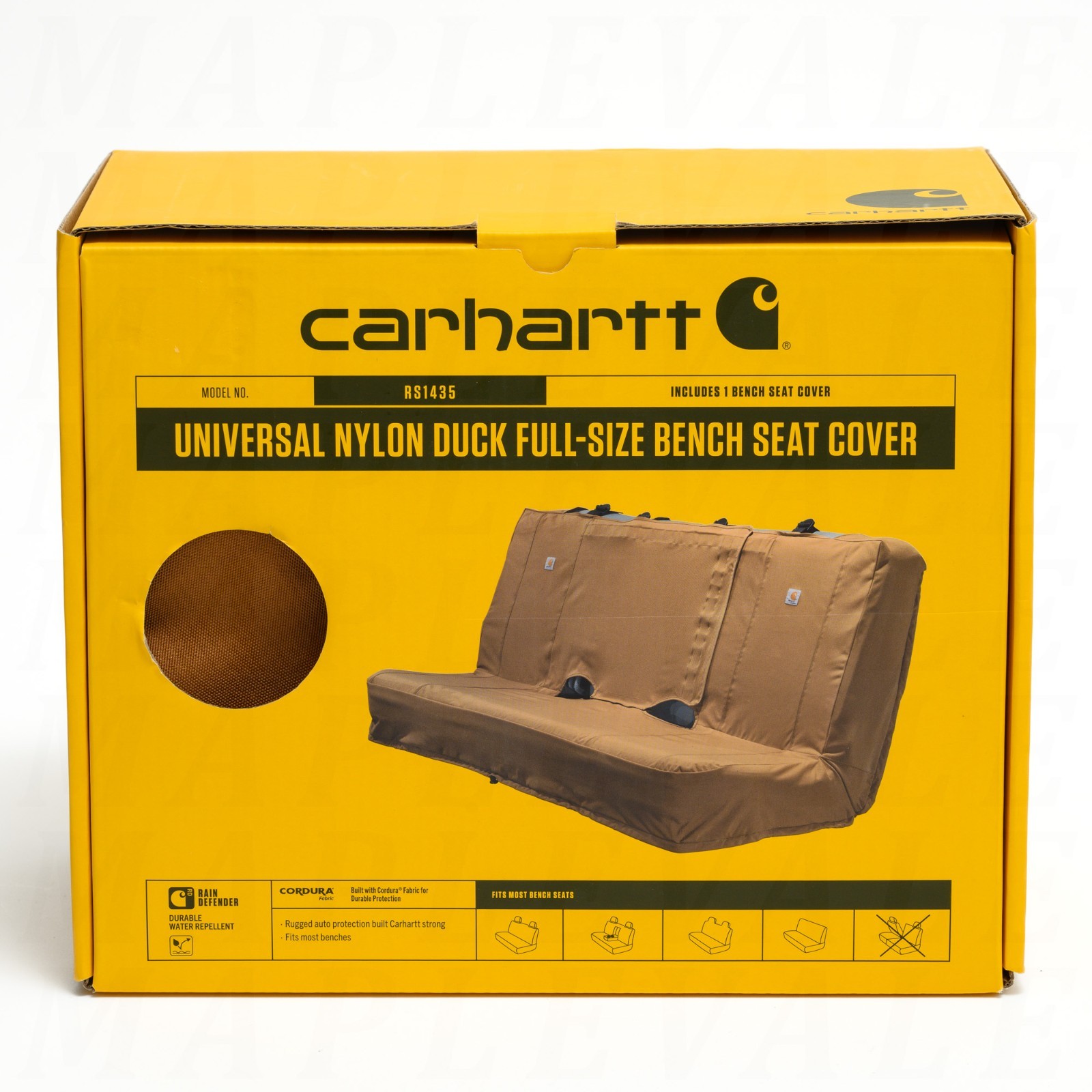 Carhartt Universal Nylon Duck Full Size Bench Seat Cover RS1435 - Tan/Brown NEW