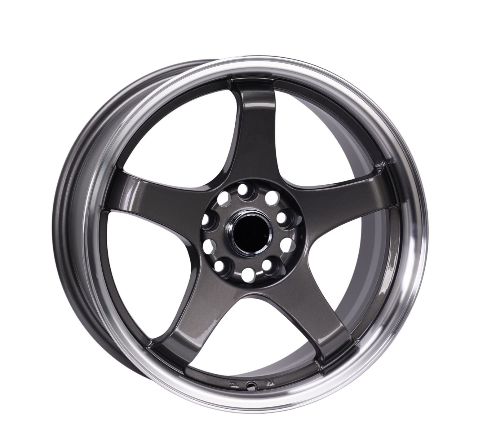 18 X 9.5 Inch Gunmetal Machine Lip Wheel Rim 5 x 4.5 Wheel ET 20 CB 73.1