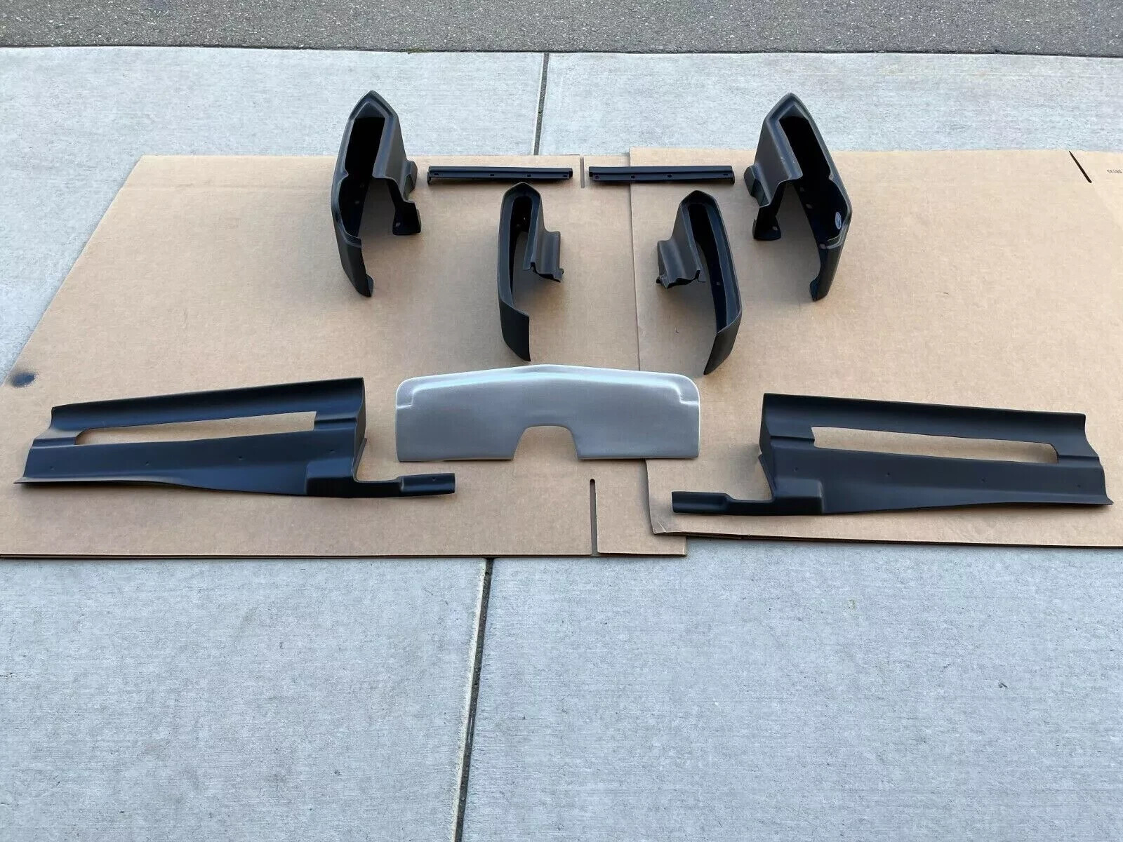 1975-1976 Cadillac Eldorado Front Rear Bumper Fender Fillers Extensions - 9 Pcs