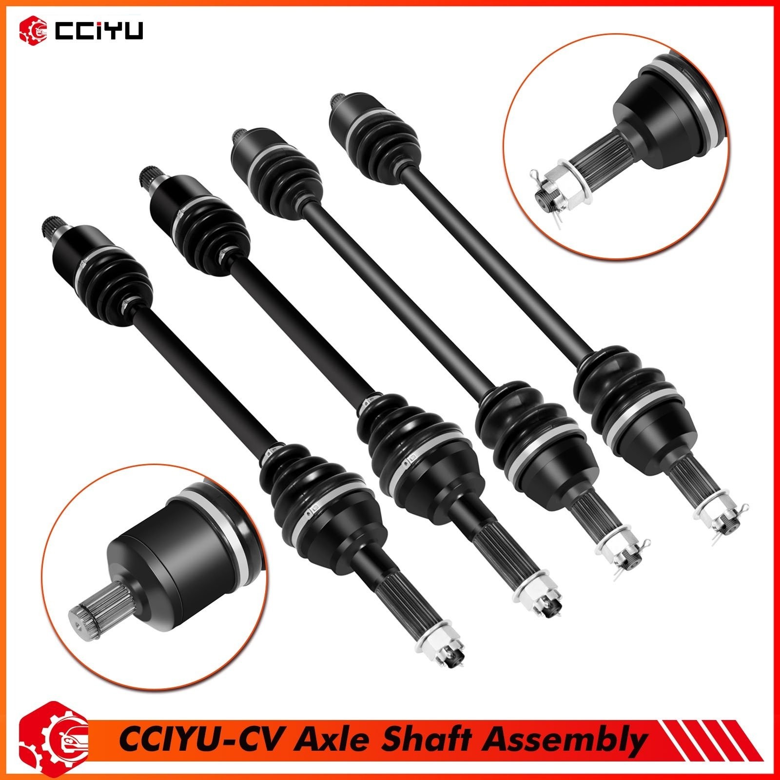 4x Front Rear Right Left For 2009-2014 Polaris RZR S 800CV Joint Axles