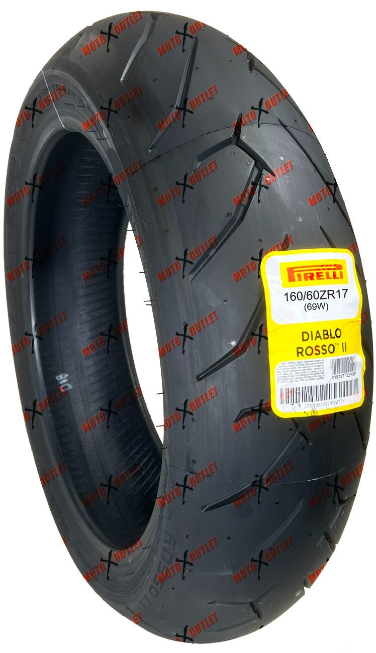 Pirelli Diablo Rosso II 160/60ZR17 Rear Tire Motorcycle 160 60 17 Pirelli Diablo Rosso II 160/60ZR17 Rear Tire Motorcycle 160 60 17