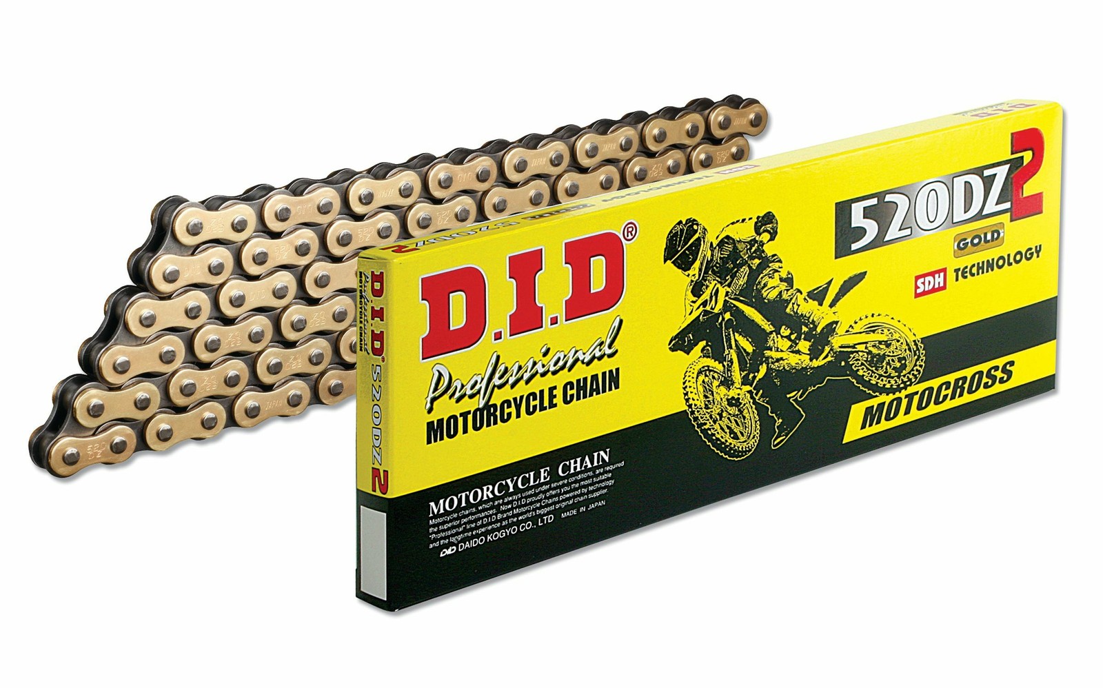 D.I.D 520DZ2 120-Link Gold Chain Offroad 520DZ2X120RB