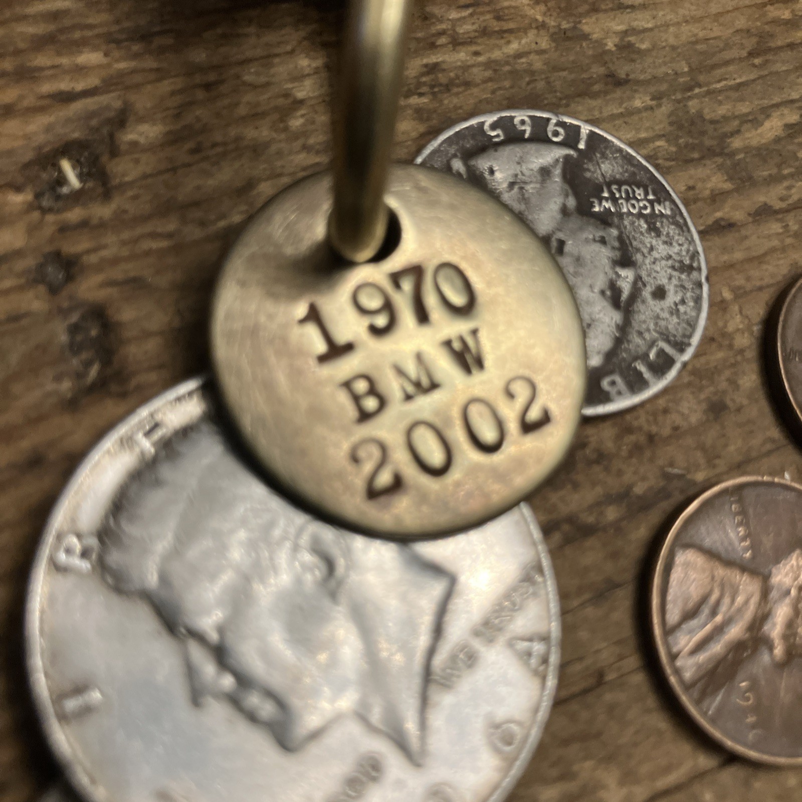 1970 BMW  2002 Solid Brass Key Fob  [B] ‘70