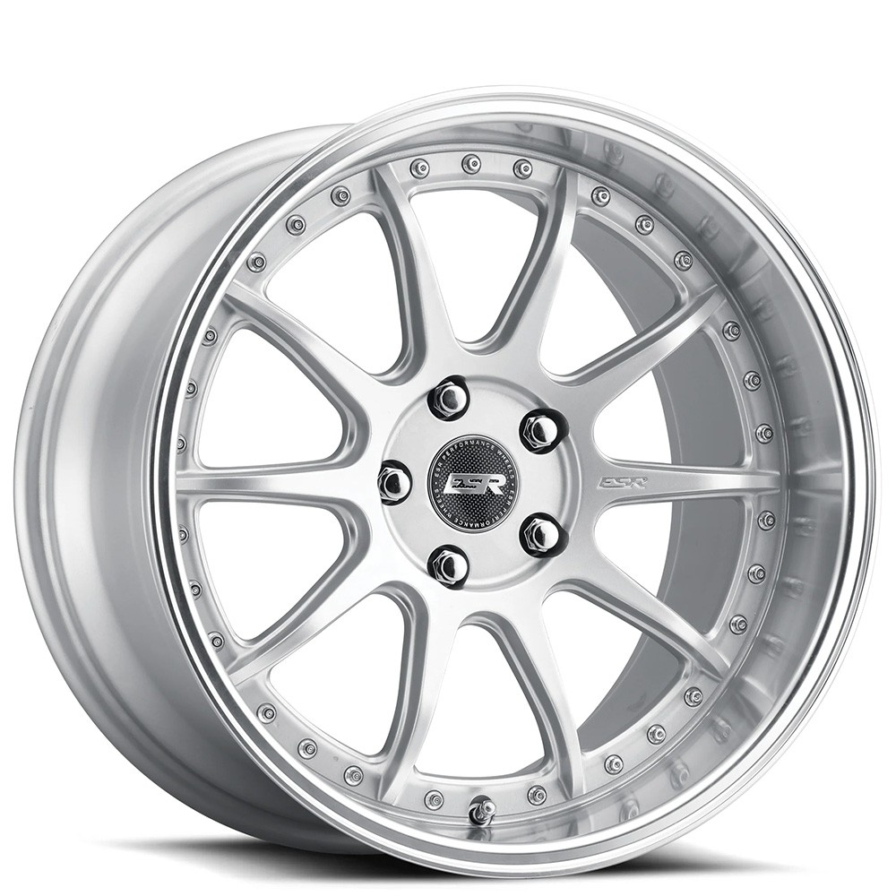 19x8.5/19x9.5 ESR Wheels CS12 Hyper Silver JDM Style Rims (4pcs)