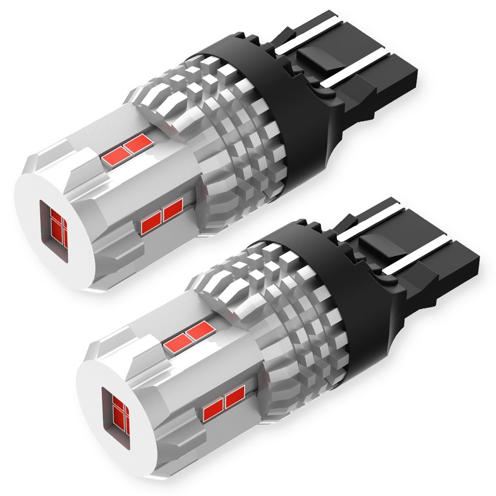 AUXITO 2X 7443 7440 LED Brake Light Stop Tail Light PURE RED 3020 12-SMD Bulbs