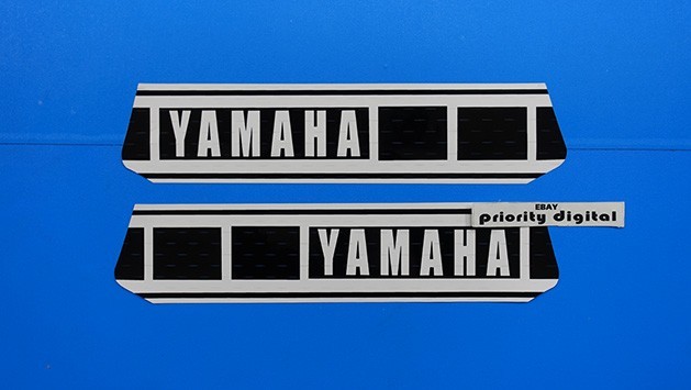1980 Yamaha YZ125 decals 2pc perforated tank graphics 80' stickers kit MX YZ 125