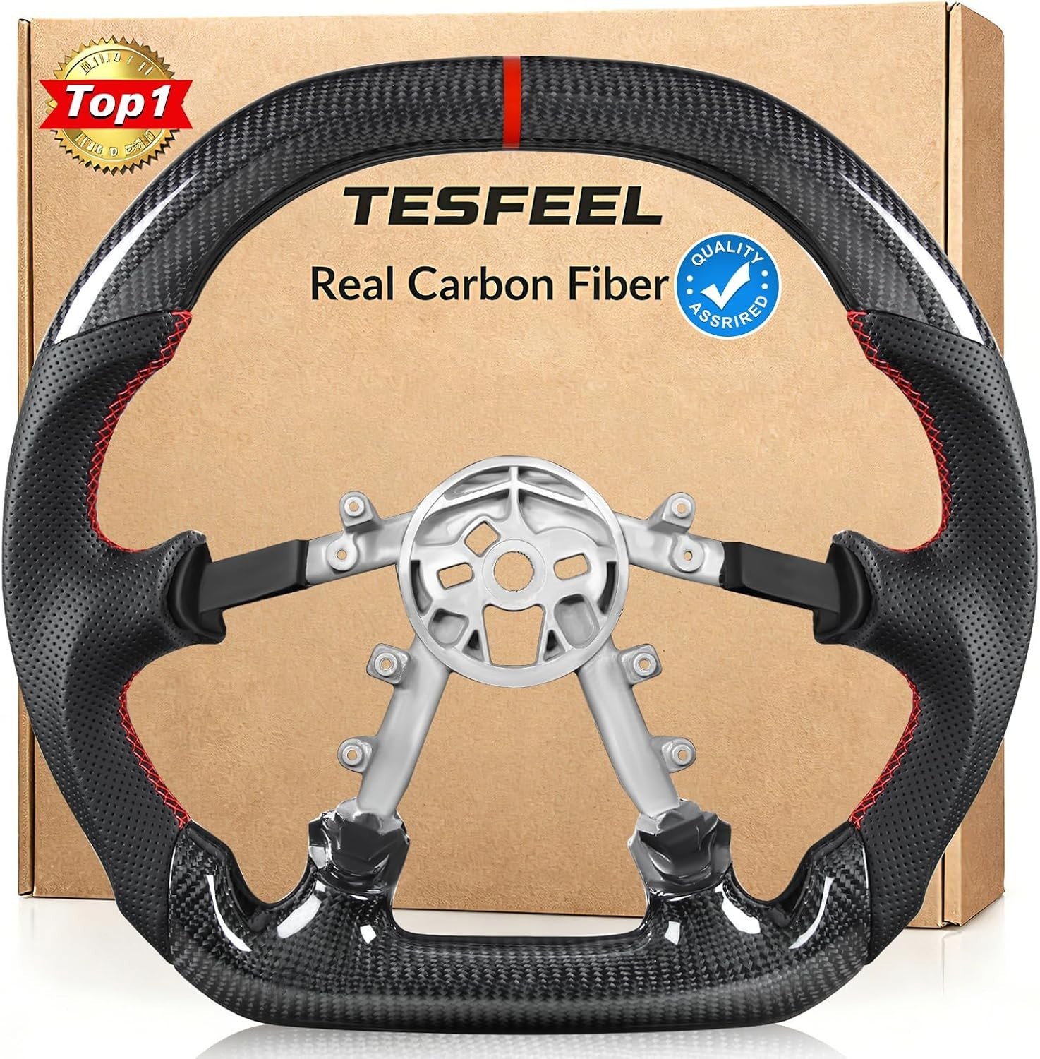 Real Carbon Fiber Steering Wheel For Chevy Corvette C5 1997-2004 Flat Bottom