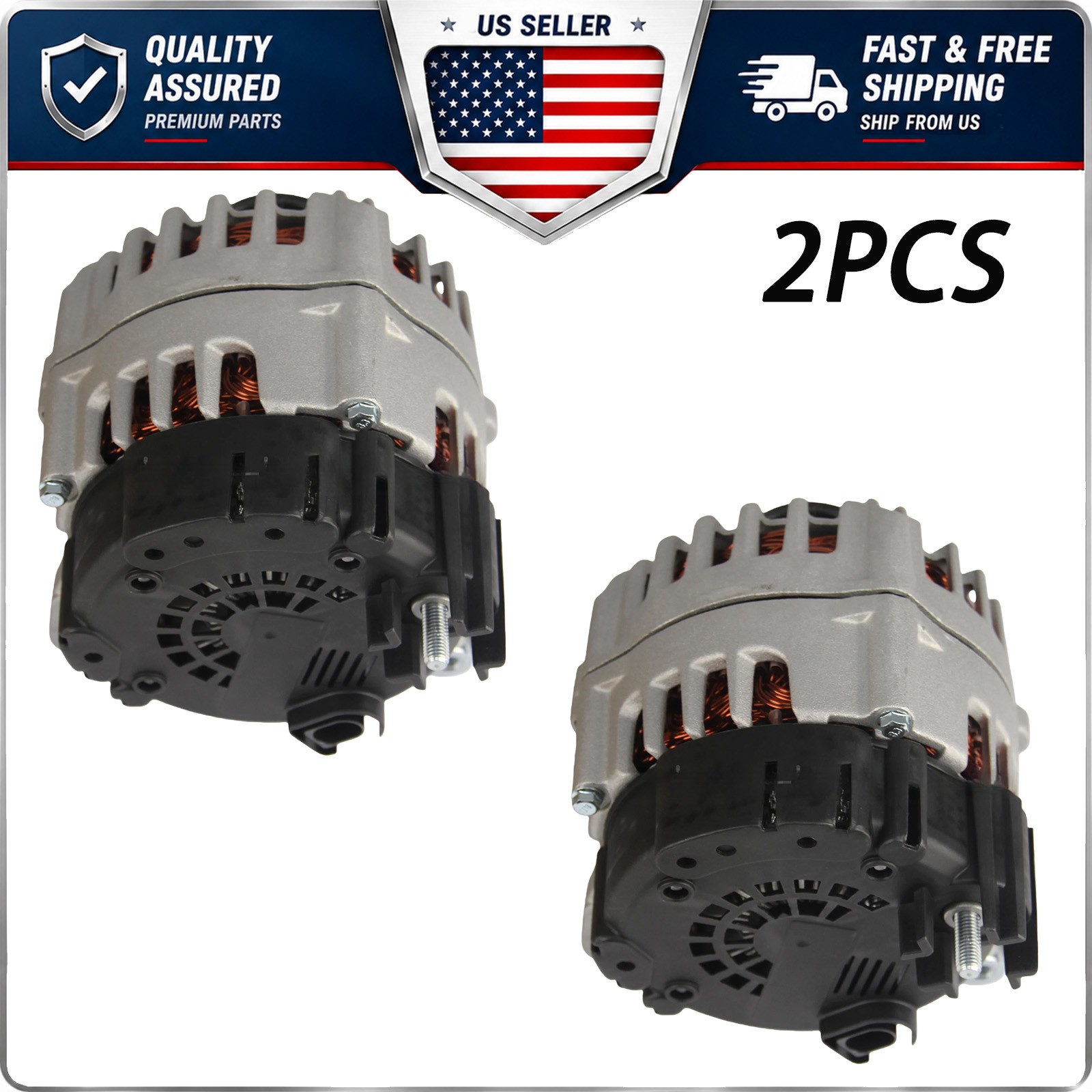 2PCS Alternator 059903019F For 2013-2015 Audi Q7 3.0L Diesel TDI Premium