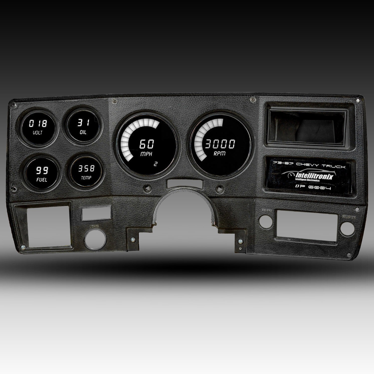 1973-1987 Chevy Truck Digital Dash WHITE LED's Intellitronix DP6004W Made In USA