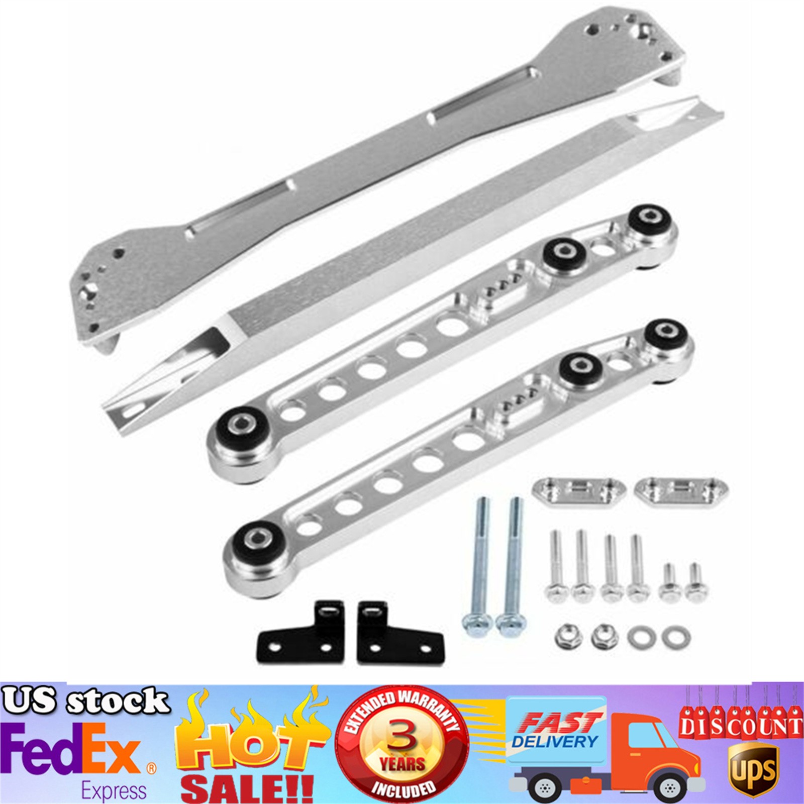 For 1996-2000 Honda Civic Rear Lower Control Arm Suspension Subframe Tie Bar Kit