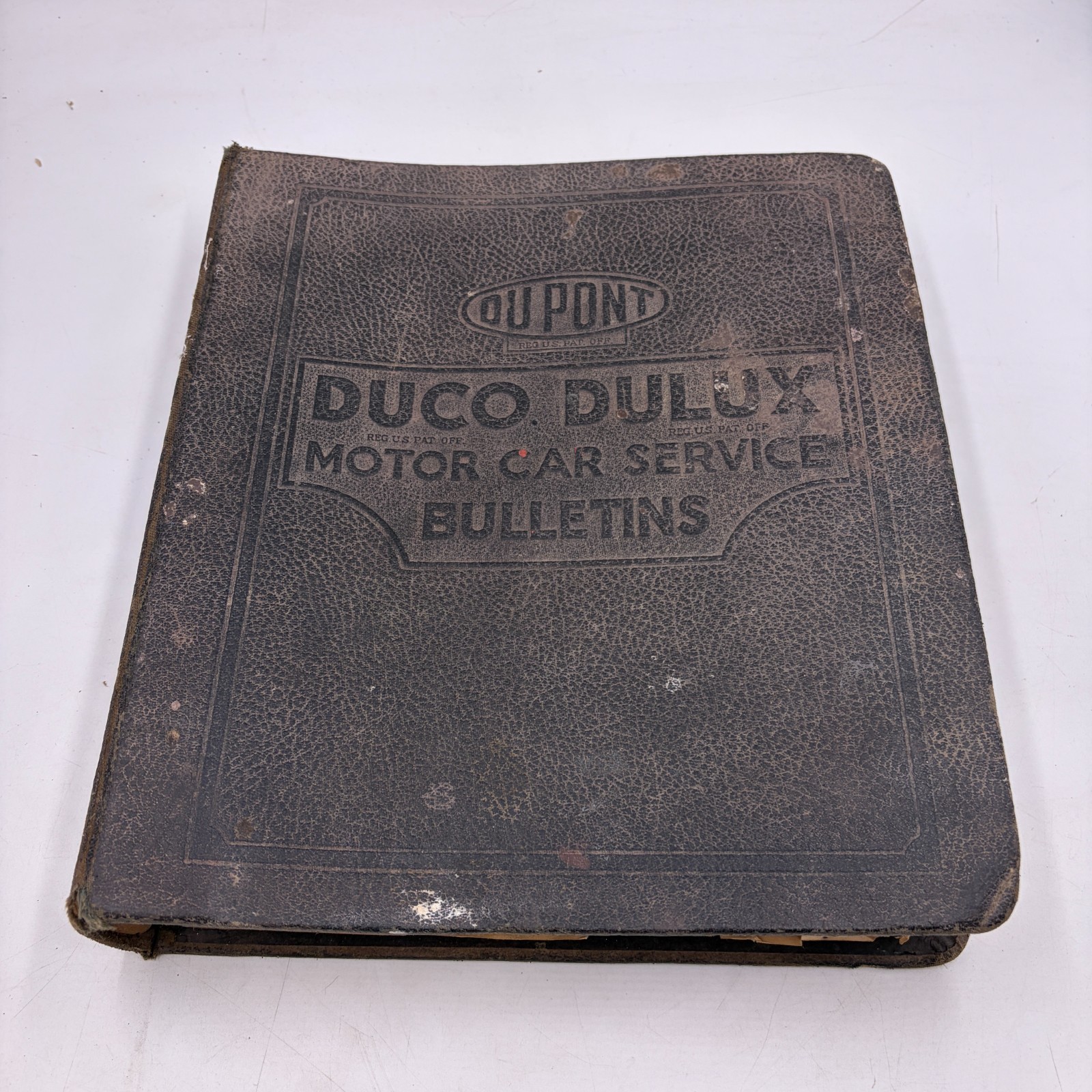 c1950s Vintage DuPont DUCO DULUX Automotive Paint Color Chip Service Bulletin