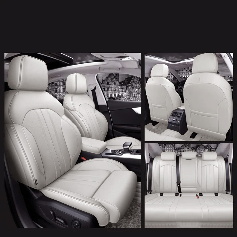 FOR 2014-2024 AUDI A3  MOTOPTES LEATHER CUSTOM FIT 5SEAT COVERS WATERPROOF