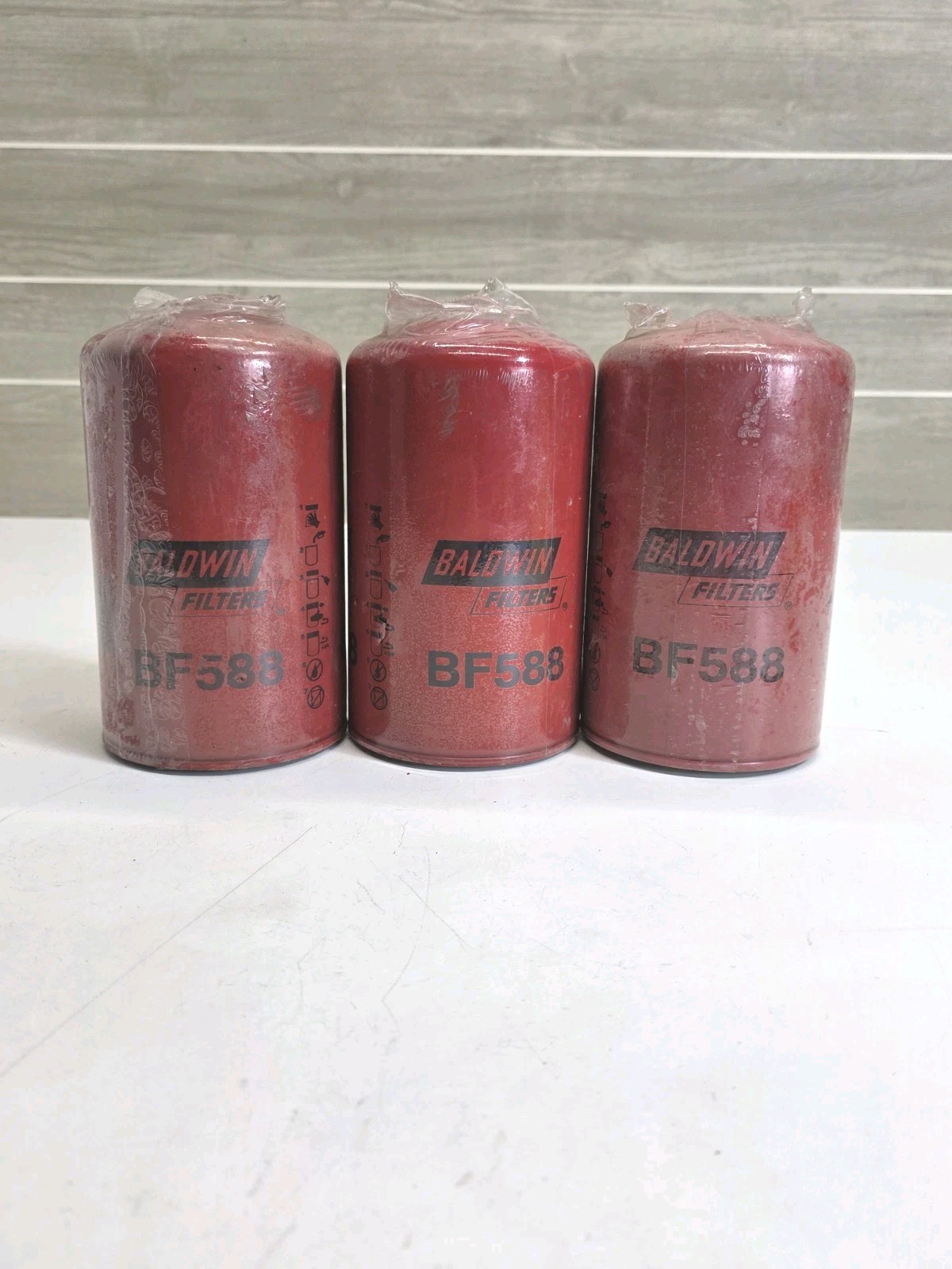 (3) NOS BALDWIN BF588 Fuel Filter New Old Stock Lot Of 3