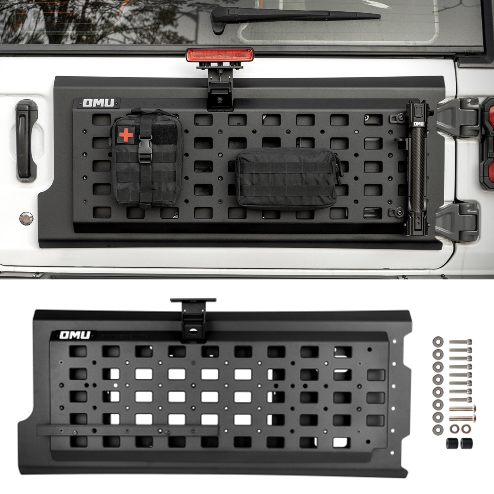 OMU Tailgate Expansion Molle Panel Cargo Shelf For 2018-2026 Jeep Wrangler JL