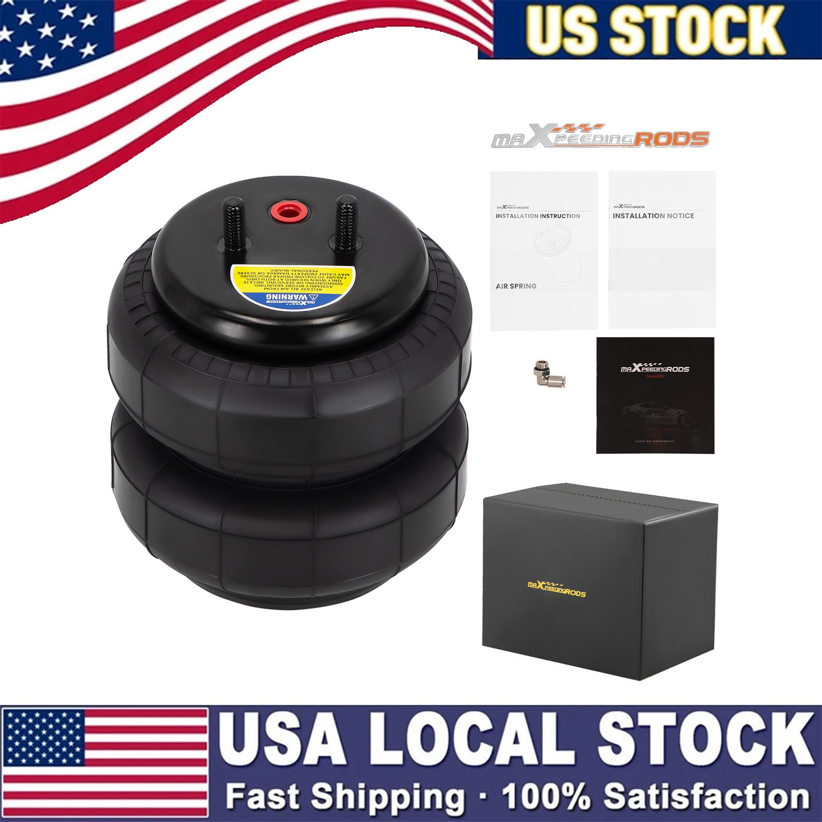 1pc Standard 2500 lb Universal Air Spring Ride Bag For Heavy Duty Truck Van