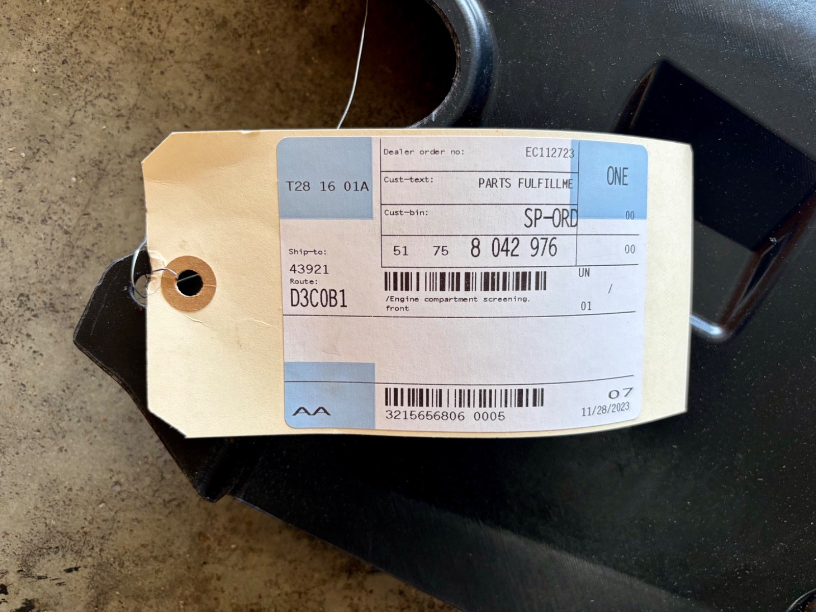 New BMW M6 (E63/64 chassis) front lower engine valance, shipping not included New BMW M6 (E63/64 chassis) front lower engine valance, shipping not included