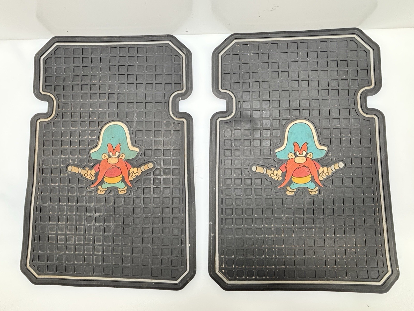 Vintage Yosemite Sam Looney Tunes Floor Mats Set Of 2
