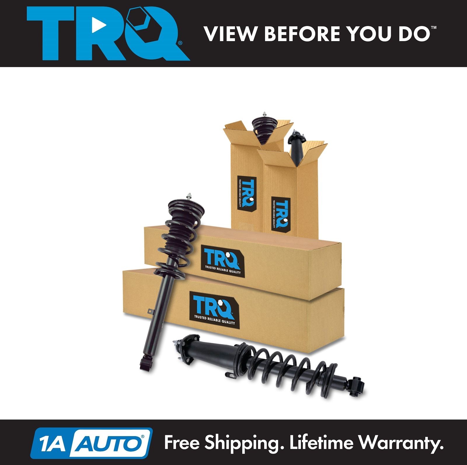 TRQ 4 Piece Front & Rear Complete Loaded Strut & Spring Assembly Kit for Lexus