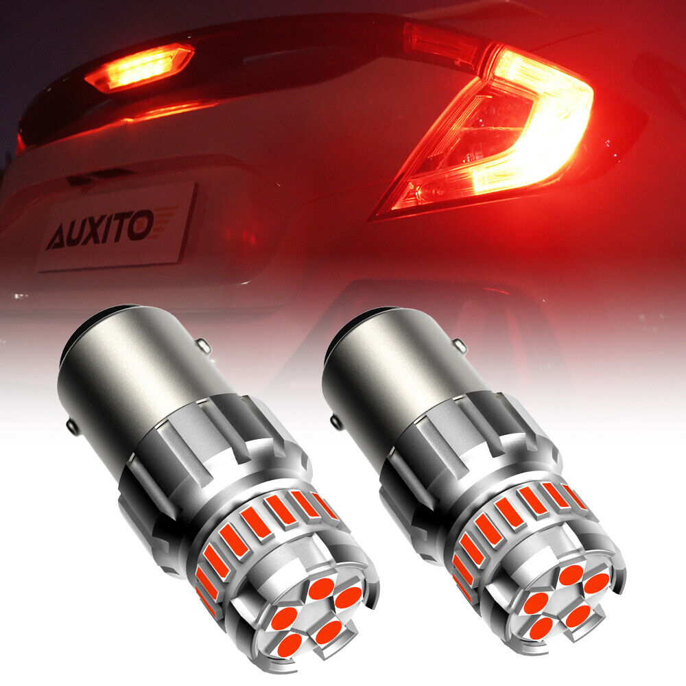 2/4/6X AUXITO 1157 LED No Hyper Flash Red Brake Tail Stop Light Parking Bulbs