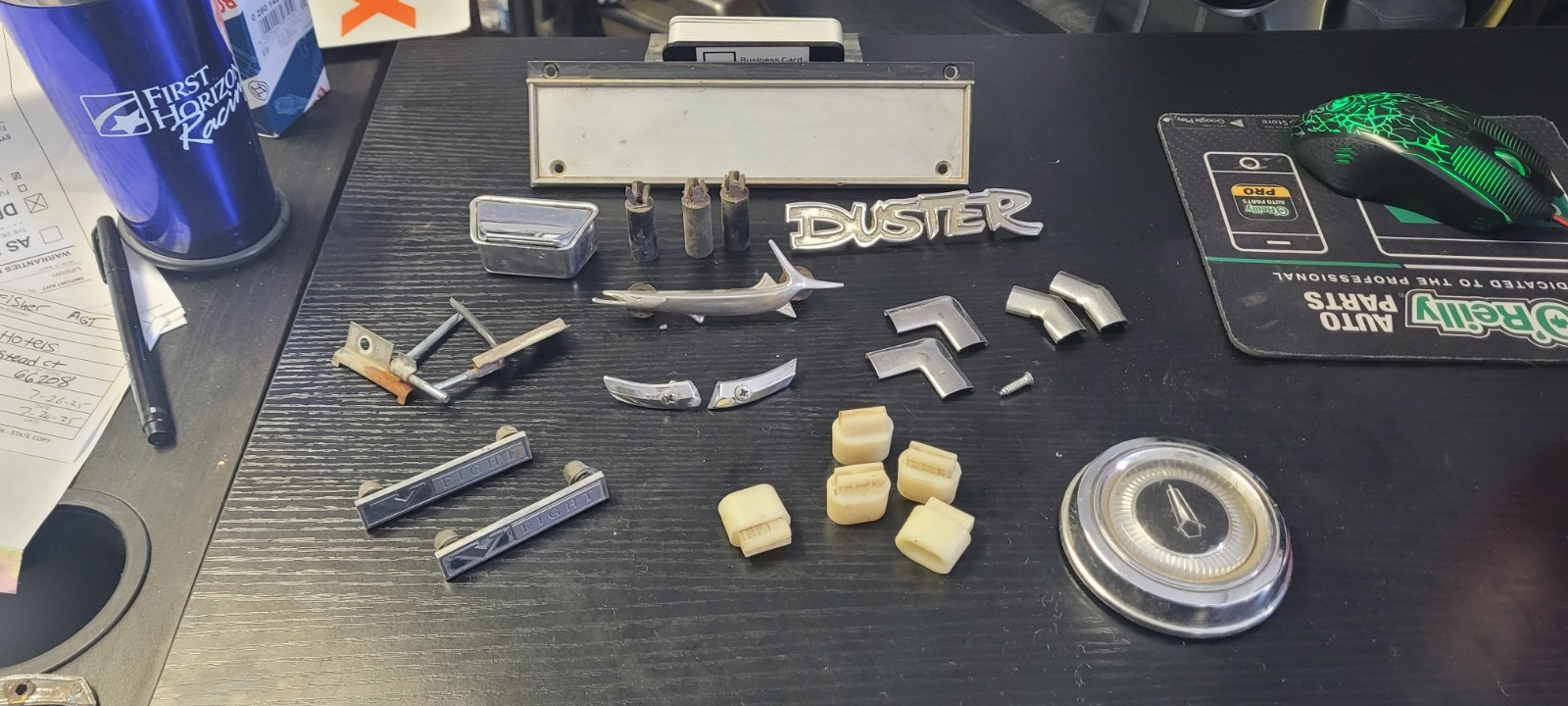 Vintage Mopar A-Body Barracuda Duster OEM Trim Emblems Moldings Parts Lot