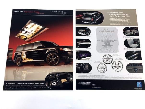 2009 Ford Flex Intersection Concept 1-page Sales Brochure Collectors Card