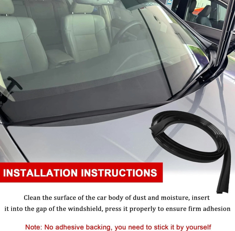 6Ft For Ford Accessories Car Windshield Cowl Edge Seal Strip Rubber Molding Trim 6Ft For Ford Accessories Car Windshield Cowl Edge Seal Strip Rubber Molding Trim