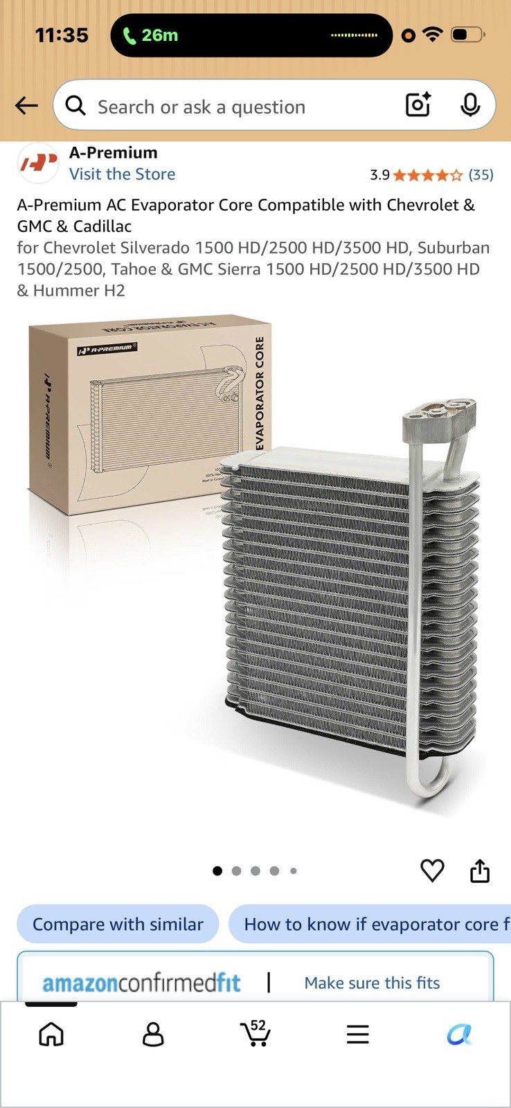 A-Premium AC Evaporator Core Compatible with Chevrolet & GMC & Cadillac