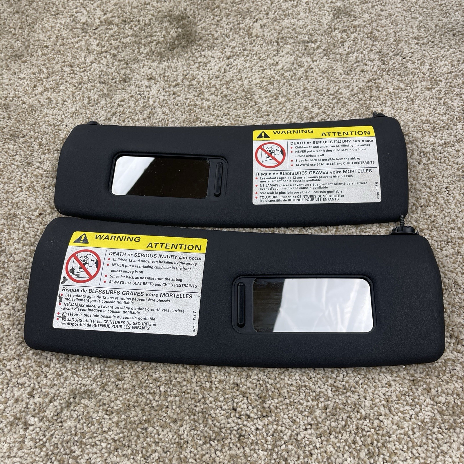 2000-2006 - Audi TT mk1 Convertible Roadster Sun Visors Visor LH RH OEM Black