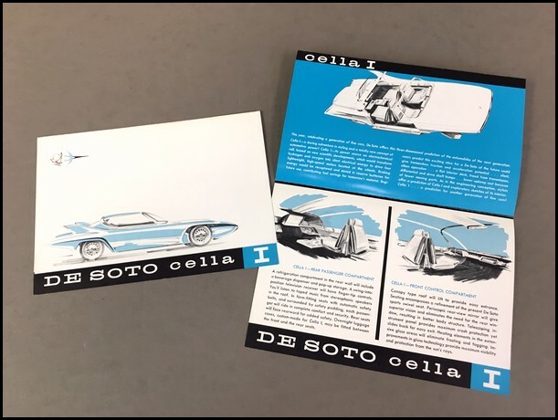 1959 DeSoto Cella I Concept Prototype Showcar Original Car Brochure - Chrysler