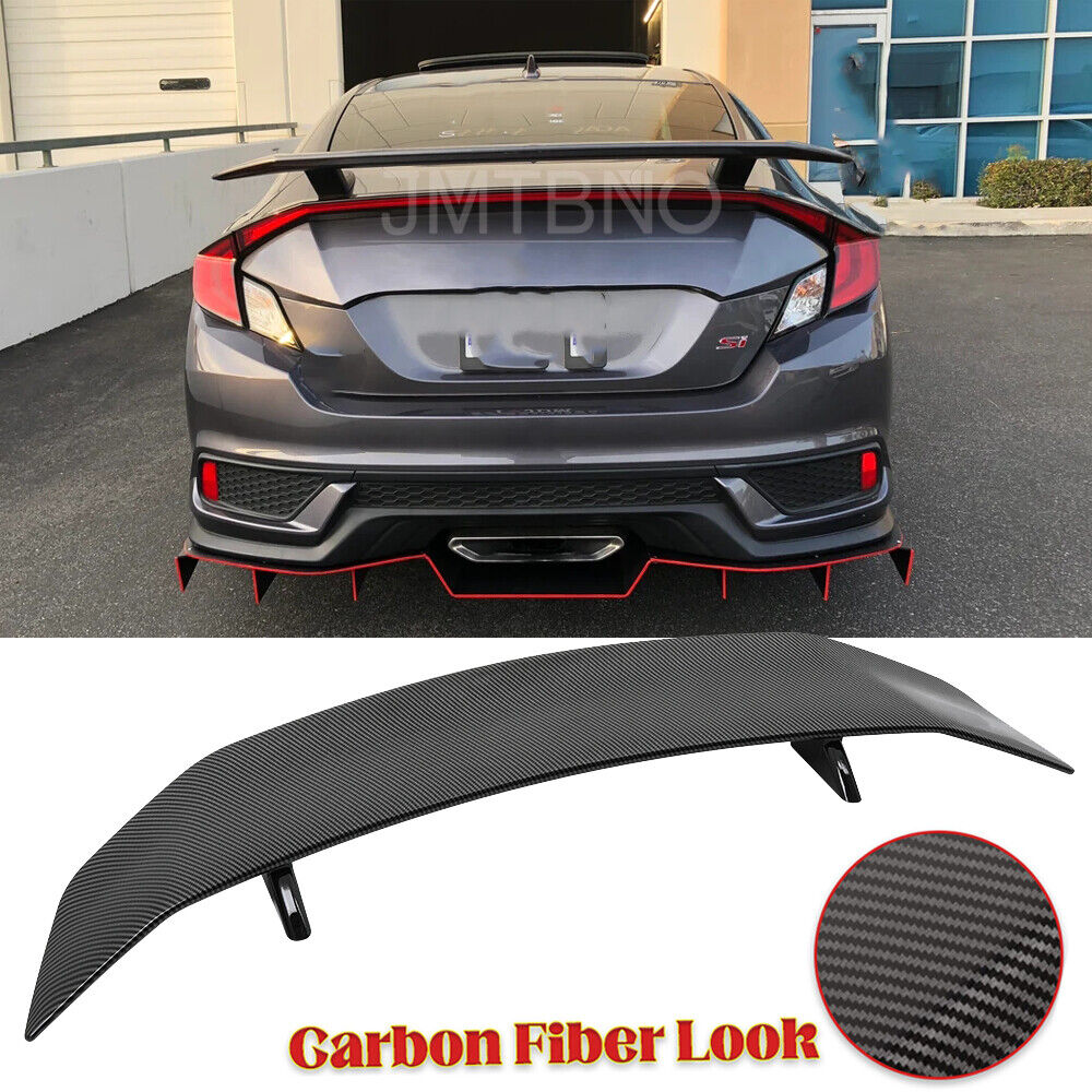 47'' For 2016-2021 Honda Civic Rear Spoiler GT Style Racing Trunk Wing Carbon