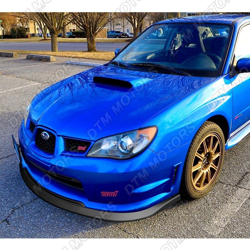 For 2006-2007 Subaru Impreza WRX STi S204 Unpainted BLK Front Bumper Lip Spoiler