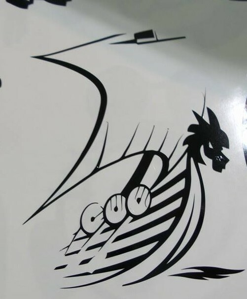 Viking Nordic boat ship die cut Vinyl car decal sticker