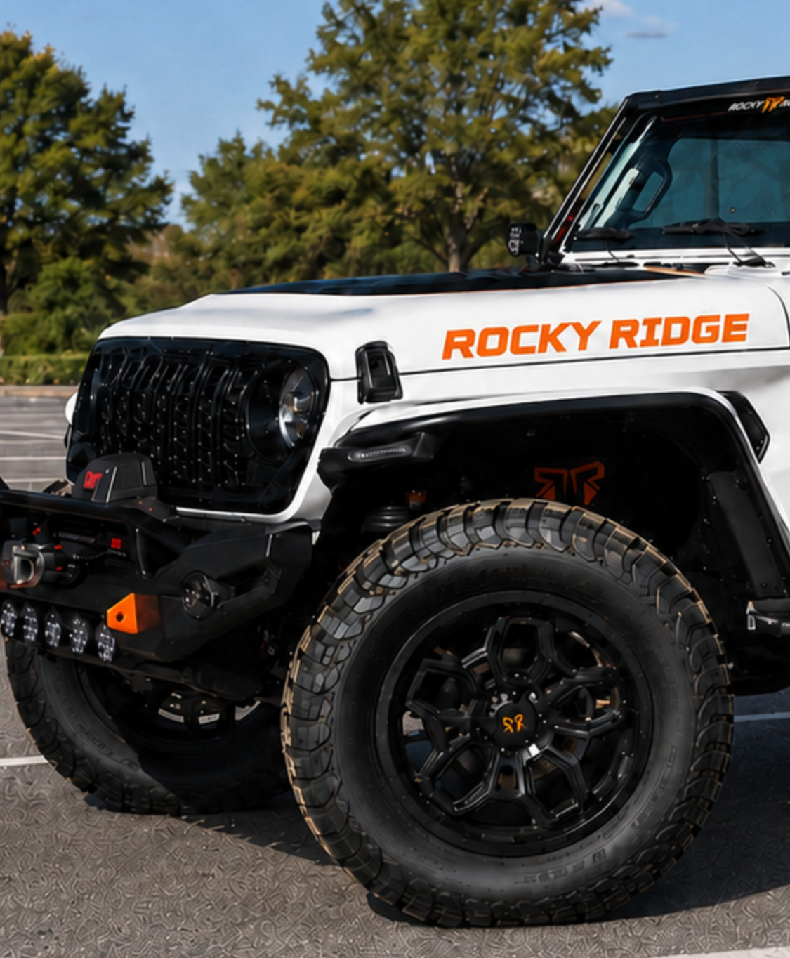 Vinyl Hood Decal Graphics - Fits / Compatible w Jeep Rocky Ridge - 2