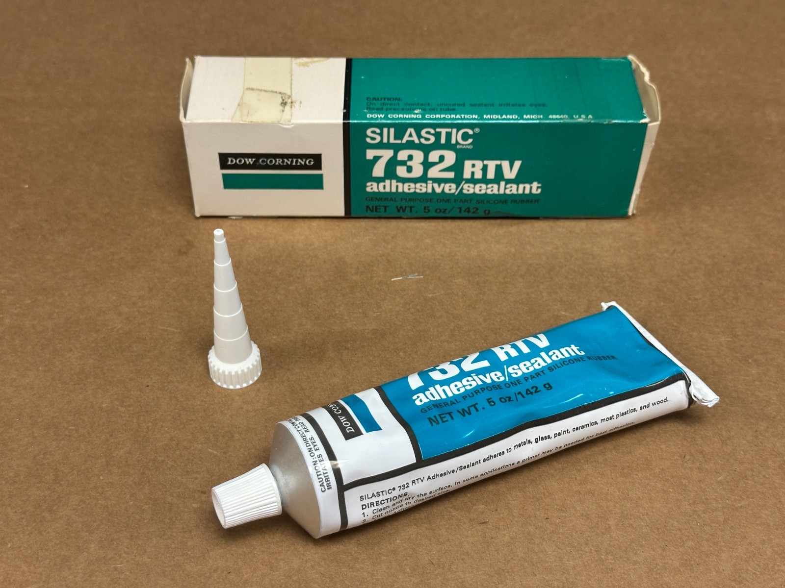2ea 5oz Dow Corning Silastic 732 RTV General Purpose Silicone Adhesive / Sealant