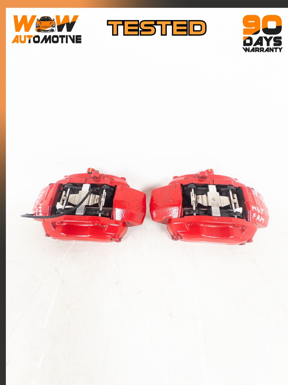 03-16 MASERATI GRANTURISMO FRONT RIGHT LEFT BRAKE CALIPER ASSEMBLY RED SET OEM