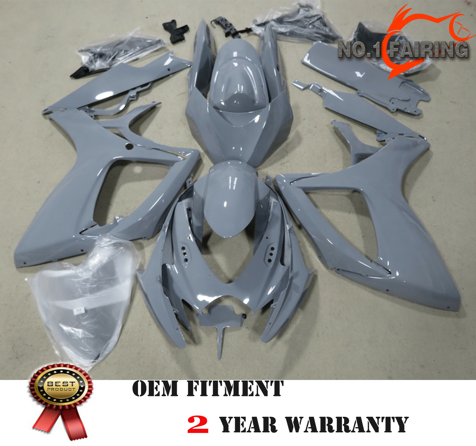 Gloss Nardo Gray Fairing Kit Fit for SUZUKI GSXR600 GSXR750 06-07 ABS Injection