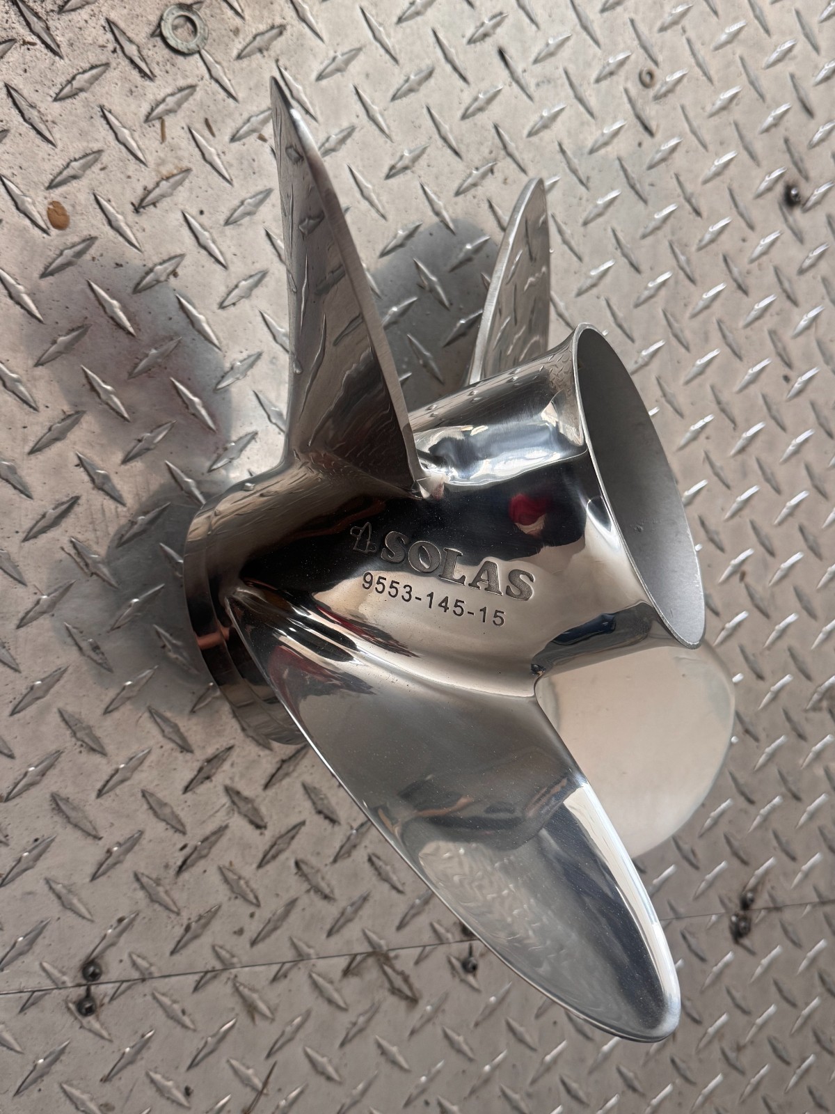 Solas Prop 4-Blade Stainless Propeller E series Rubex HR4 #9553-145-15