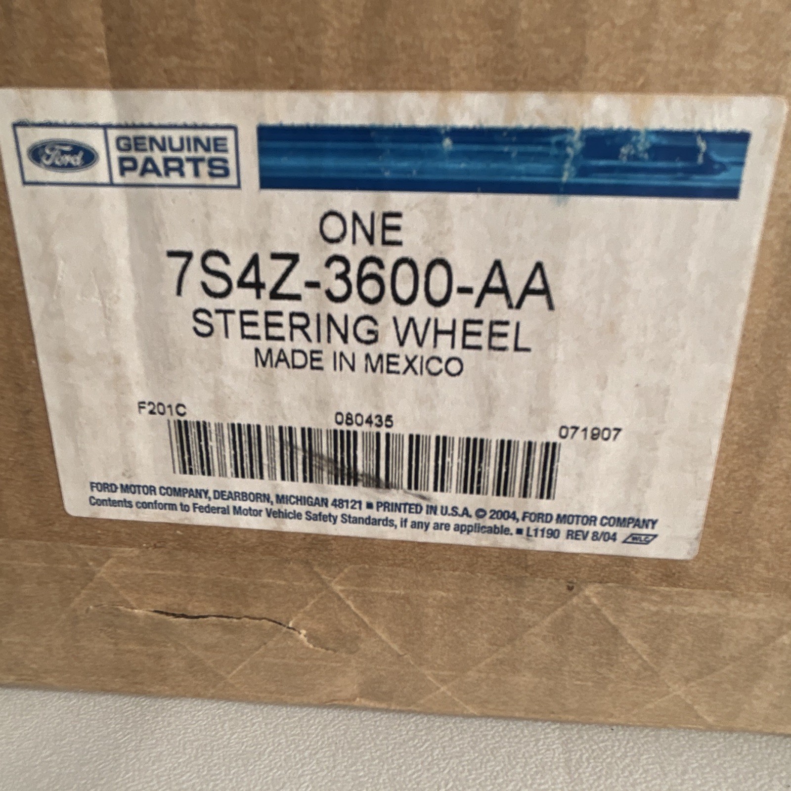 Ford Oem Steering Wheel 7S4Z-3600-AA￼ Fitch 2007 Ford Focus Discontinued Part ￼