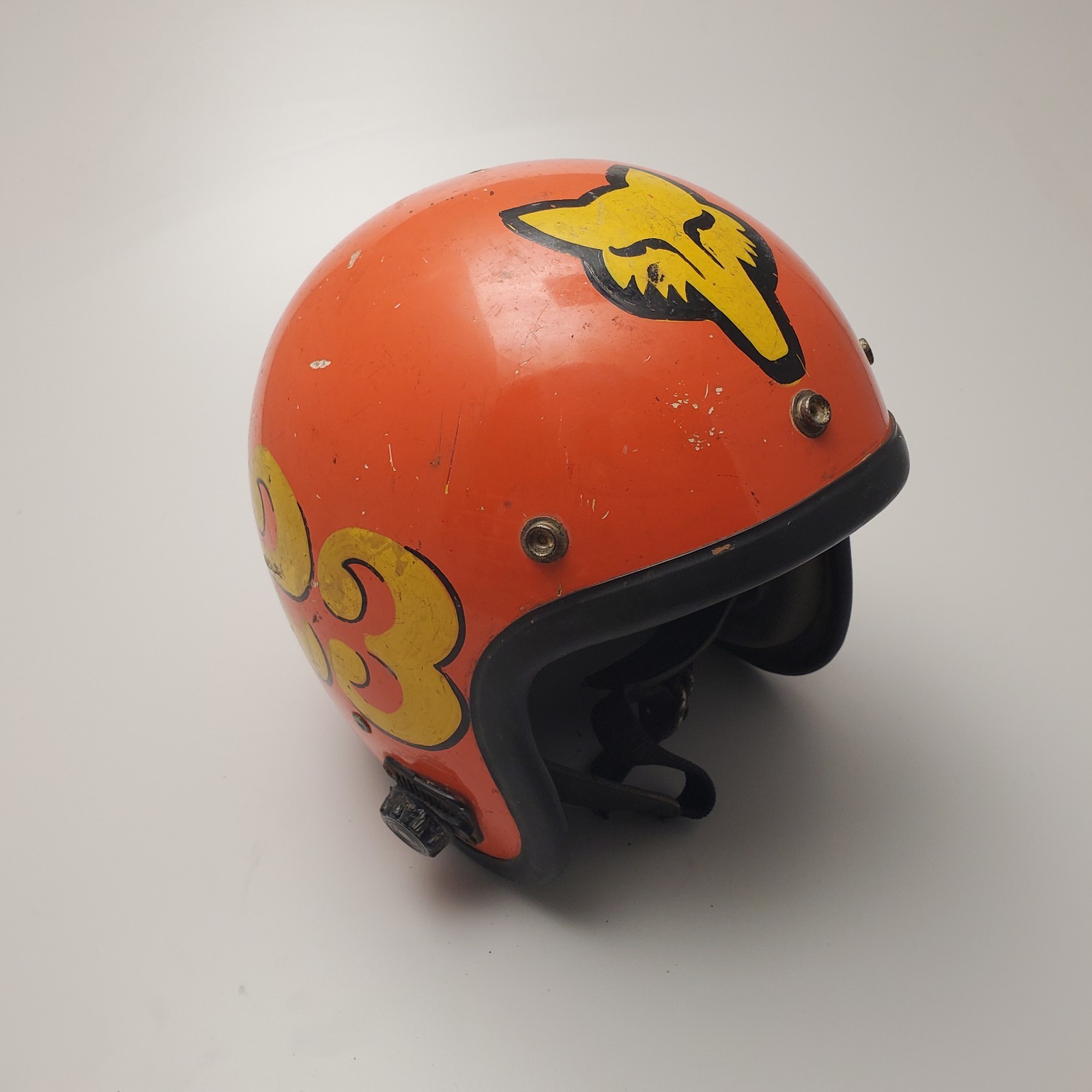 Vintage Hand Painted Helmet For Display Only 22 And 23 Moto-Fox Vintage Hand Painted Helmet For Display Only 22 And 23 Moto-Fox