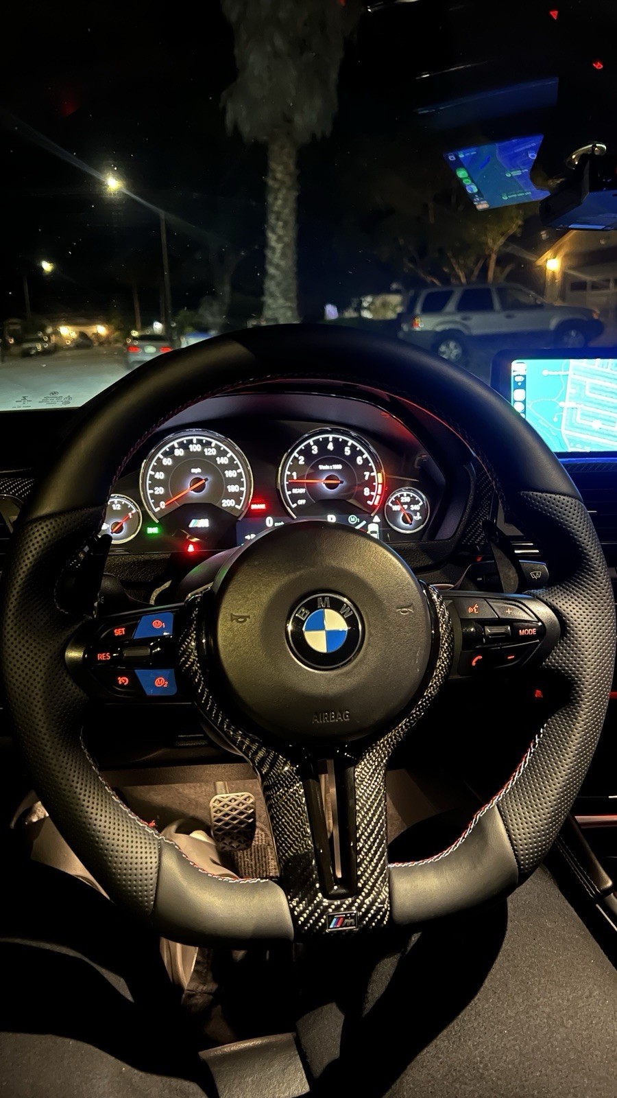 BMW F8x F3X F2x F-chassis STEERING WHEEL TRIM Carbon Fiber M Performance
