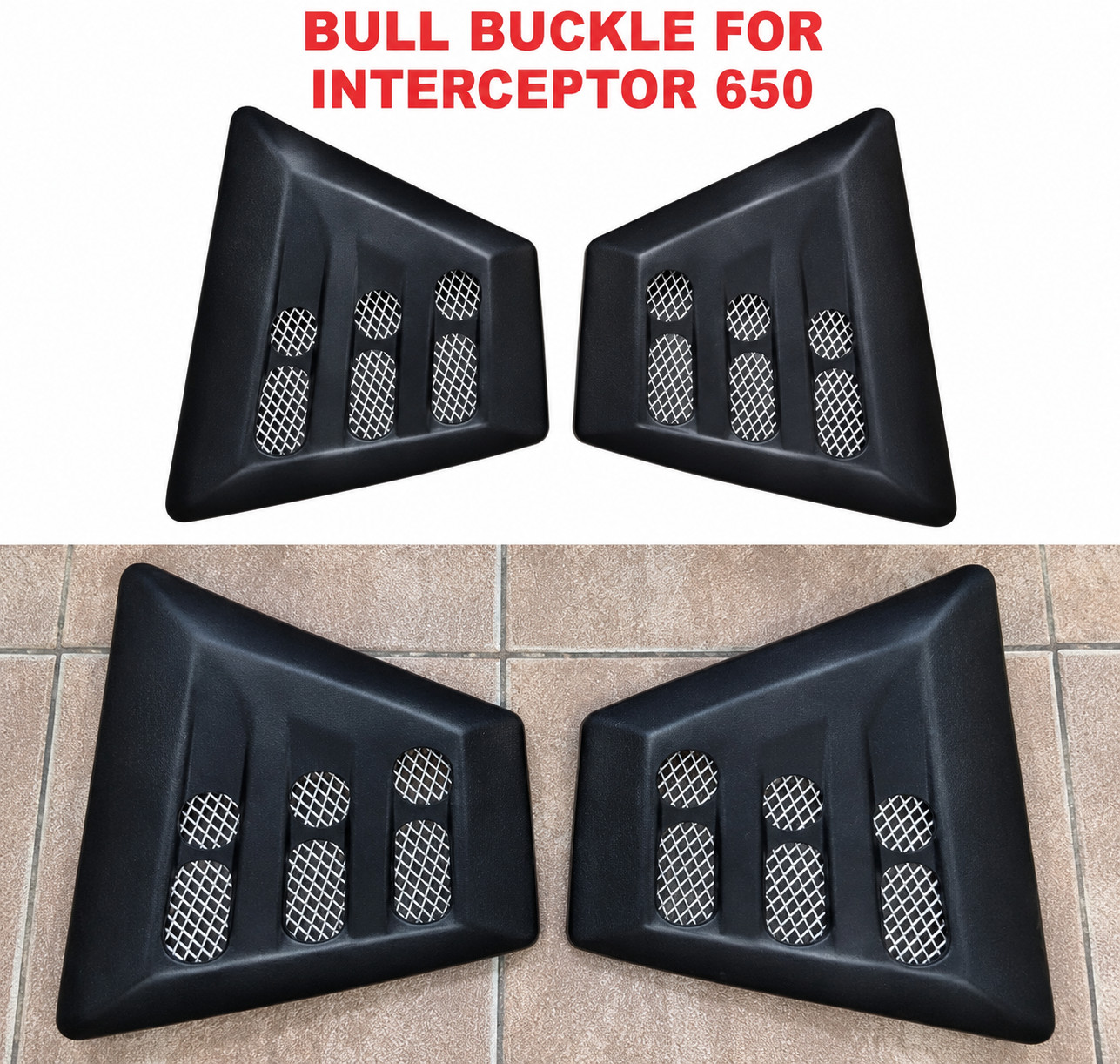 Fit for Royal Enfield Interceptor 650 Bull Buckle Black