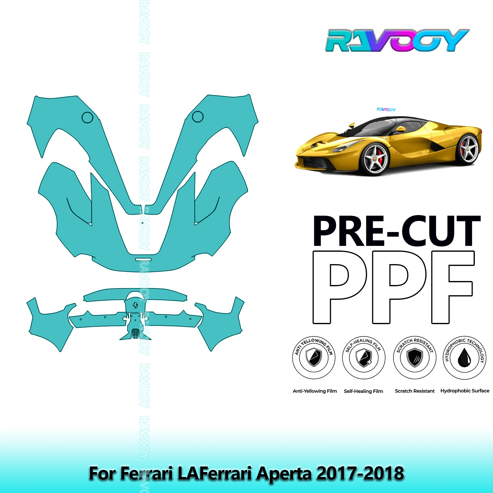 PreCut Paint Protection PPF Kit For Ferrari LAFerrari Aperta 2017-2018